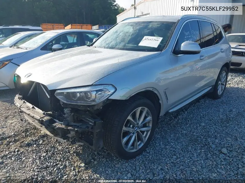 2019 BMW X3 Sdrive30I VIN: 5UXTR7C55KLF29952 Lot: 42642266
