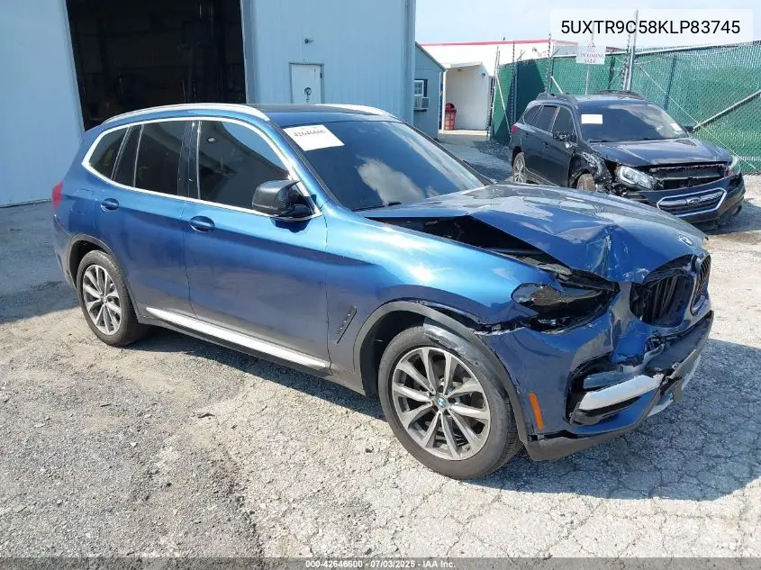 2019 BMW X3 xDrive30I VIN: 5UXTR9C58KLP83745 Lot: 42646600