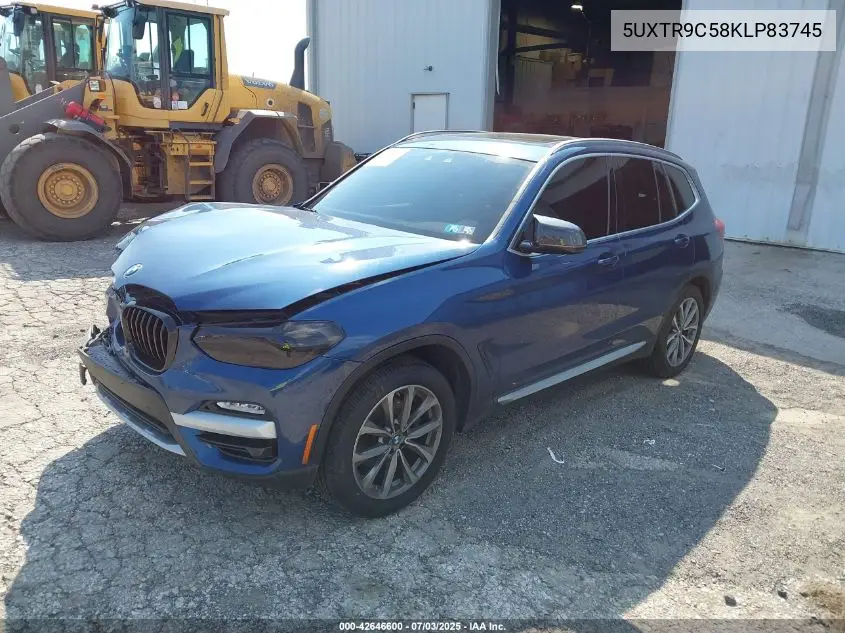 2019 BMW X3 xDrive30I VIN: 5UXTR9C58KLP83745 Lot: 42646600