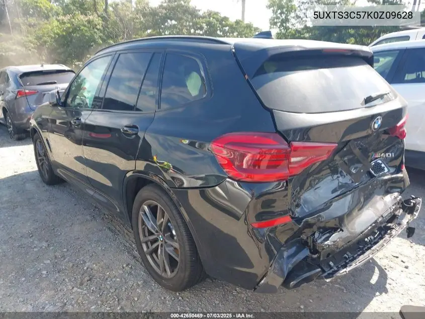 2019 BMW X3 M40I VIN: 5UXTS3C57K0Z09628 Lot: 42650469