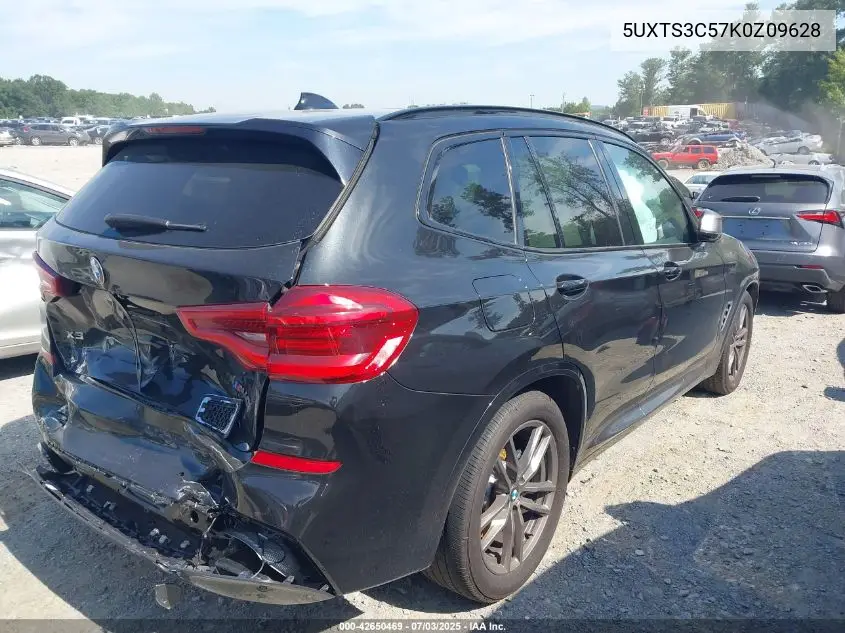 2019 BMW X3 M40I VIN: 5UXTS3C57K0Z09628 Lot: 42650469