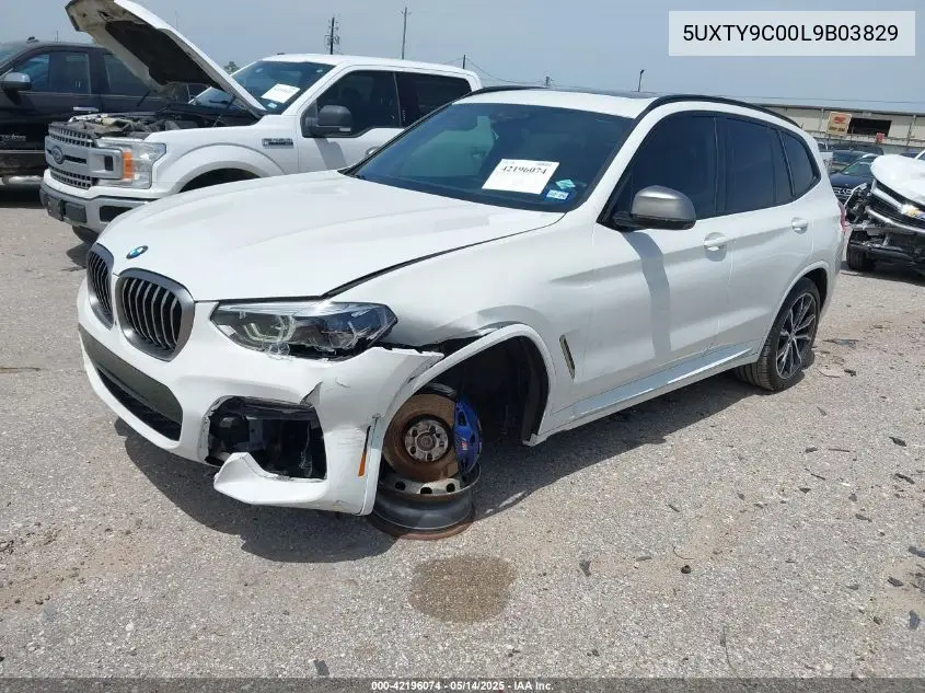 2020 BMW X3 M40I VIN: 5UXTY9C00L9B03829 Lot: 42196074