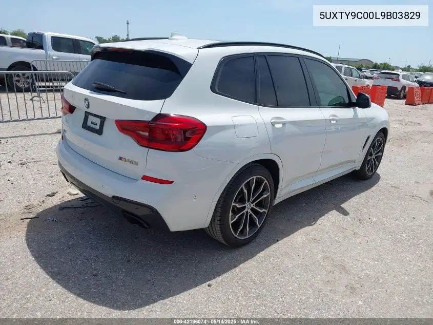 2020 BMW X3 M40I VIN: 5UXTY9C00L9B03829 Lot: 42196074