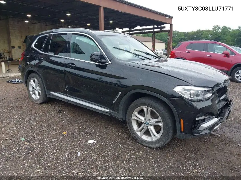 2020 BMW X3 Sdrive30I VIN: 5UXTY3C08LLU71771 Lot: 42615901
