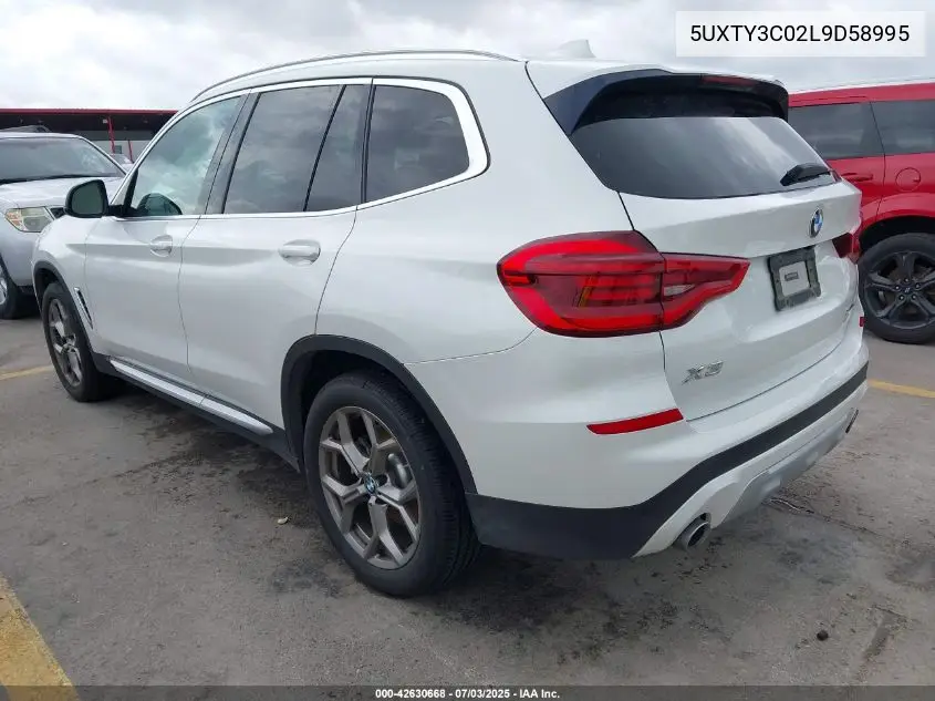 2020 BMW X3 Sdrive30I VIN: 5UXTY3C02L9D58995 Lot: 42630668