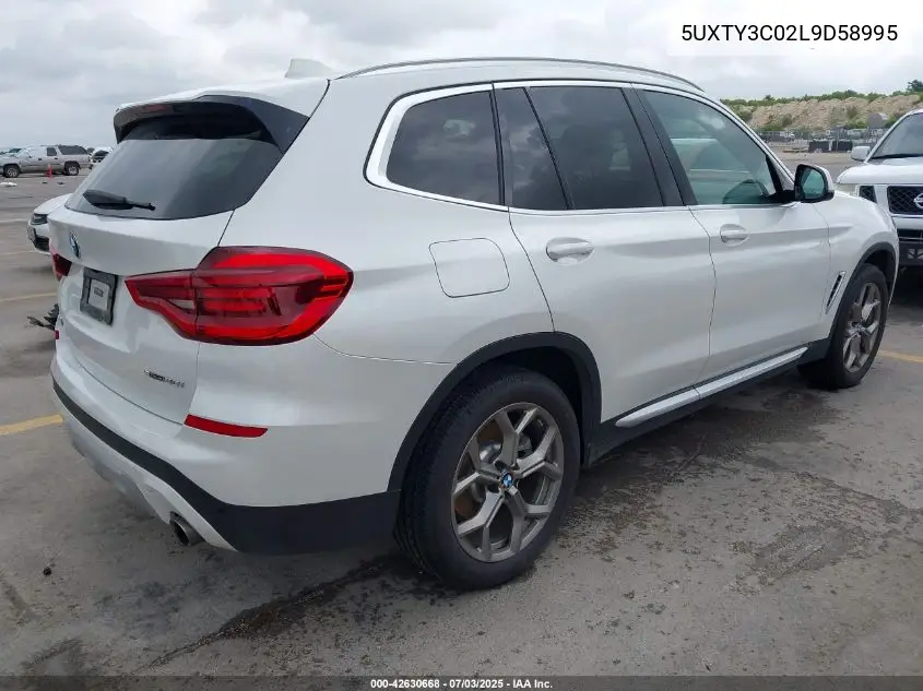 2020 BMW X3 Sdrive30I VIN: 5UXTY3C02L9D58995 Lot: 42630668