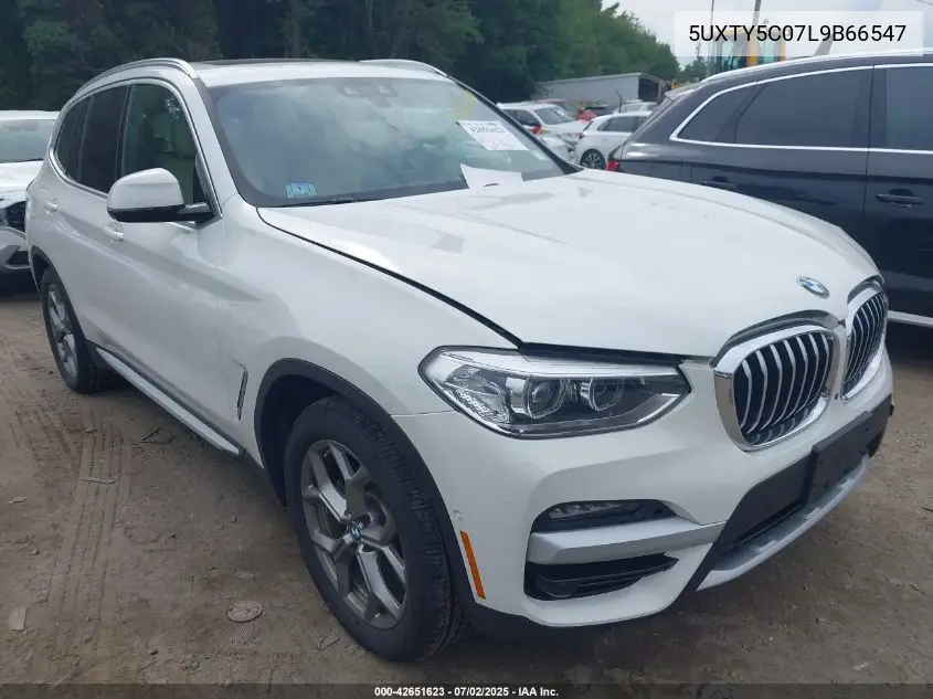 2020 BMW X3 xDrive30I VIN: 5UXTY5C07L9B66547 Lot: 42651623