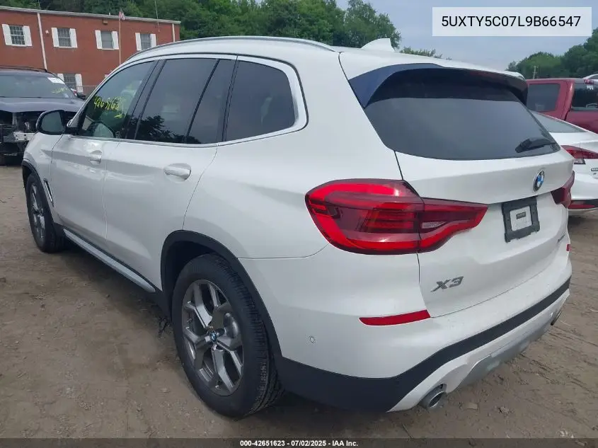 2020 BMW X3 xDrive30I VIN: 5UXTY5C07L9B66547 Lot: 42651623