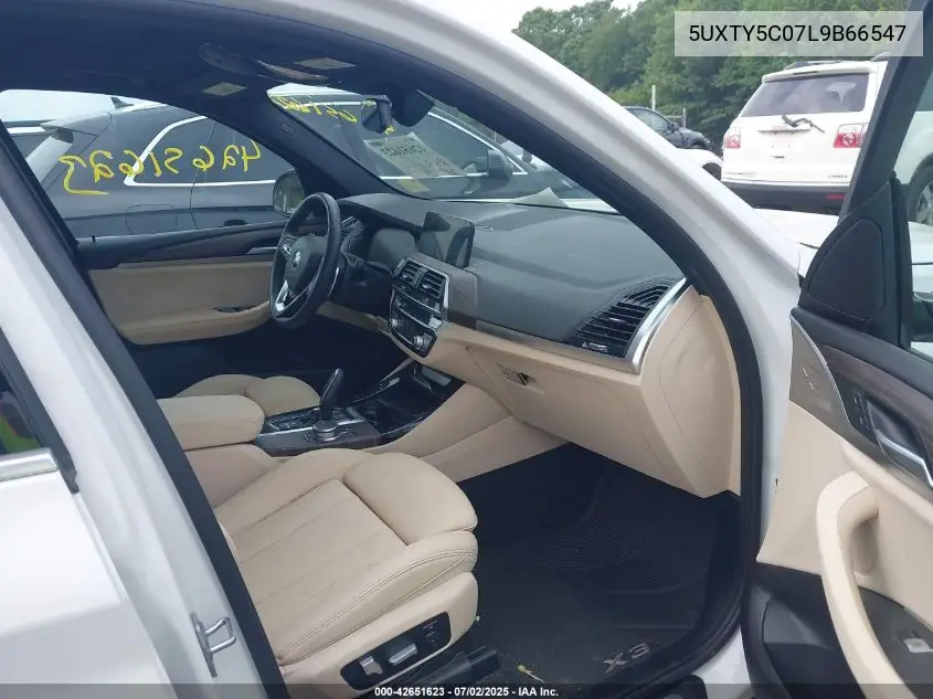 2020 BMW X3 xDrive30I VIN: 5UXTY5C07L9B66547 Lot: 42651623