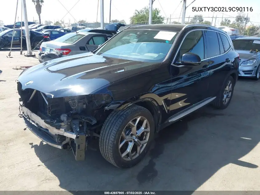 2020 BMW X3 Sdrive30I VIN: 5UXTY3C02L9C90116 Lot: 42657905
