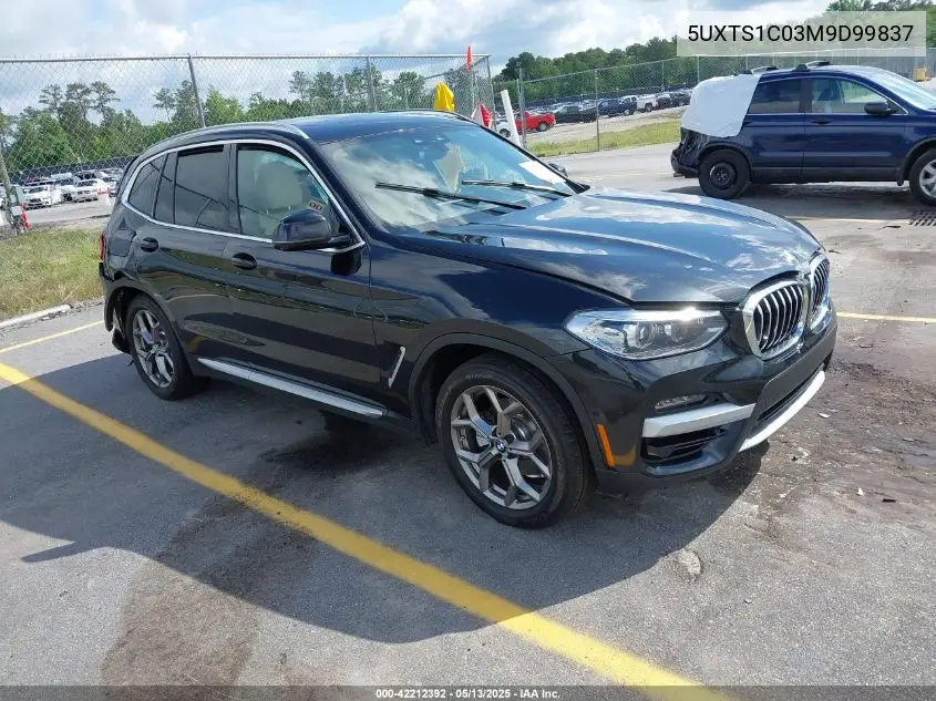 2021 BMW X3 Phev xDrive30E VIN: 5UXTS1C03M9D99837 Lot: 42212392