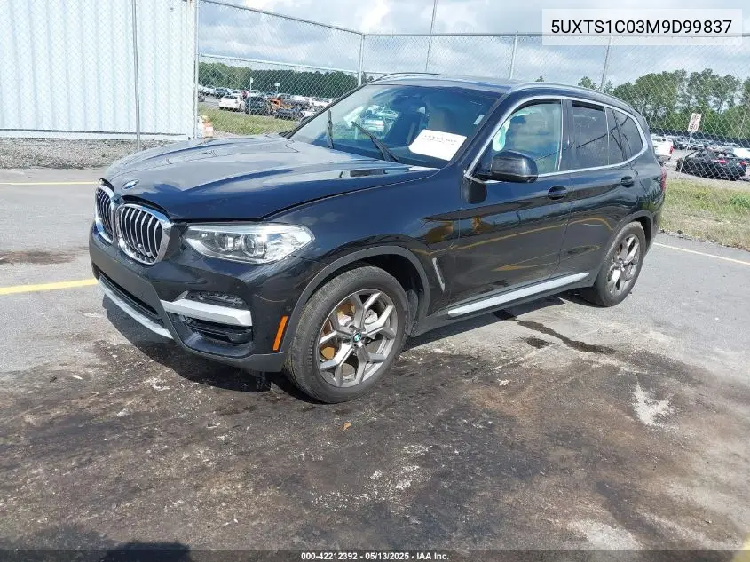 2021 BMW X3 Phev xDrive30E VIN: 5UXTS1C03M9D99837 Lot: 42212392