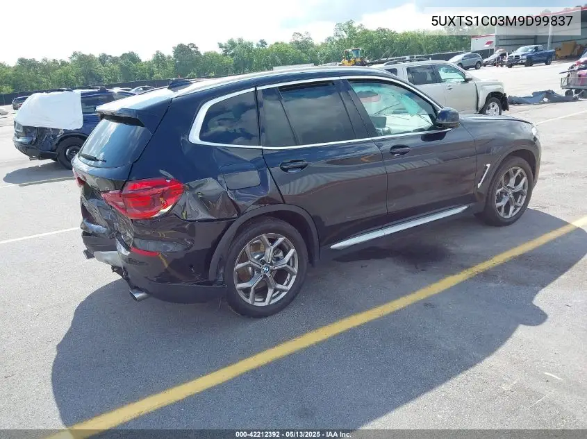 2021 BMW X3 Phev xDrive30E VIN: 5UXTS1C03M9D99837 Lot: 42212392