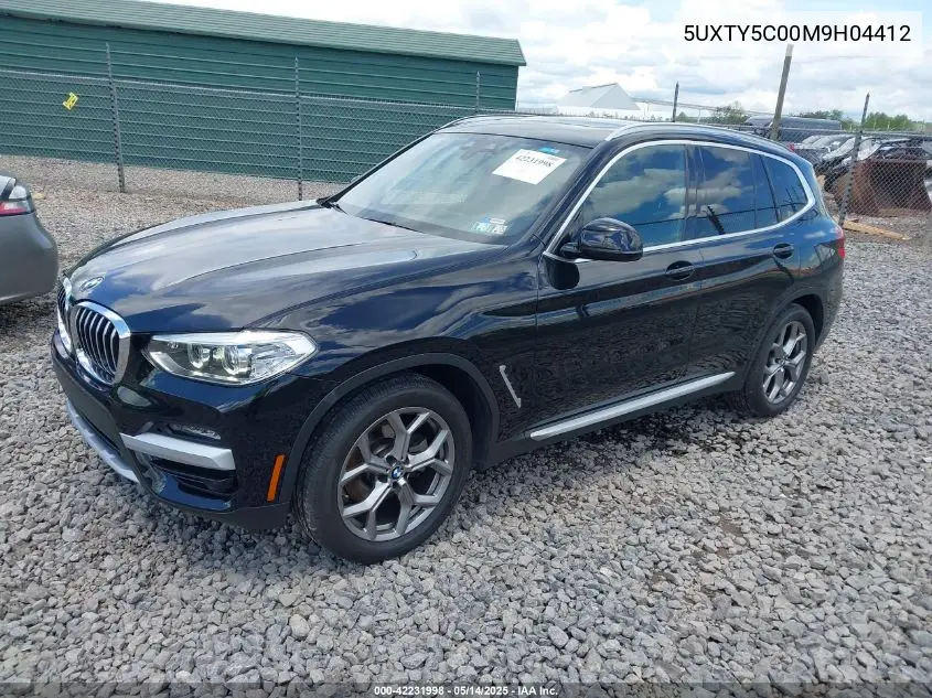 2021 BMW X3 xDrive30I VIN: 5UXTY5C00M9H04412 Lot: 42231998