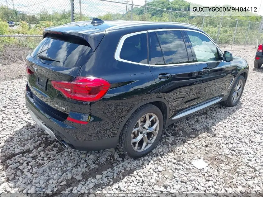 2021 BMW X3 xDrive30I VIN: 5UXTY5C00M9H04412 Lot: 42231998