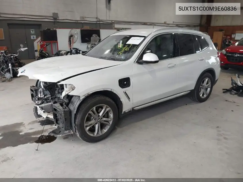2021 BMW X3 Phev xDrive30E VIN: 5UXTS1C00M9E60836 Lot: 42622413