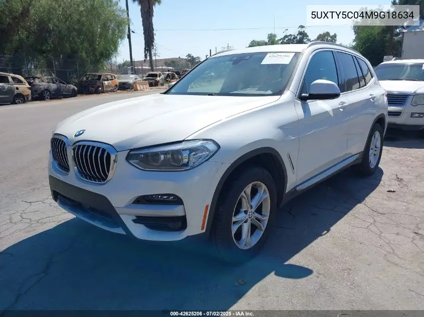 2021 BMW X3 xDrive30I VIN: 5UXTY5C04M9G18634 Lot: 42625206