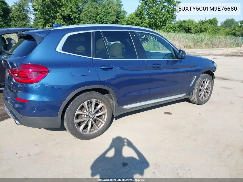2021 BMW X3 xDrive30I VIN: 5UXTY5C01M9E76680 Lot: 42641839