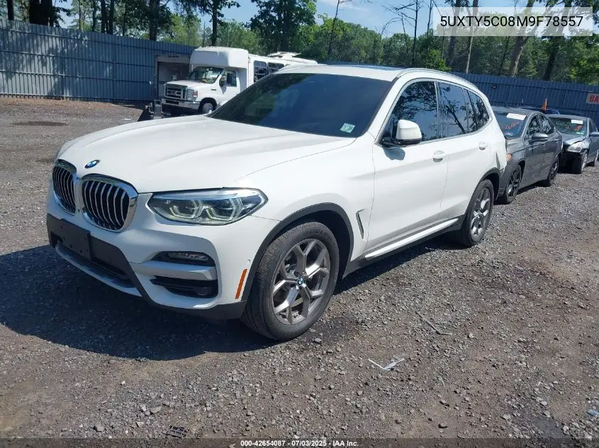 2021 BMW X3 xDrive30I VIN: 5UXTY5C08M9F78557 Lot: 42654087