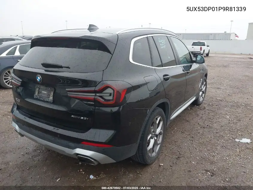 2023 BMW X3 xDrive30I VIN: 5UX53DP01P9R81339 Lot: 42670582