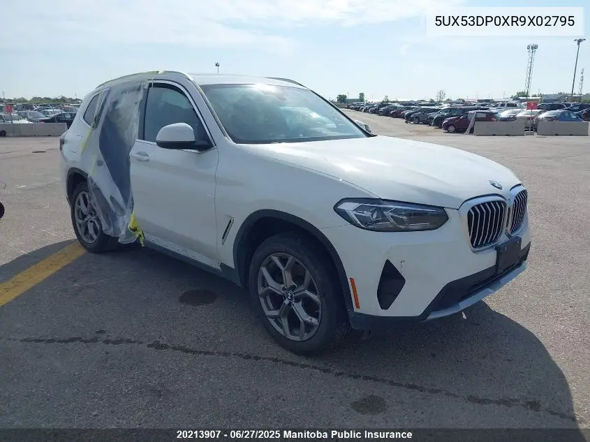 2024 BMW X3 30I VIN: 5UX53DP0XR9X02795 Lot: 20213907