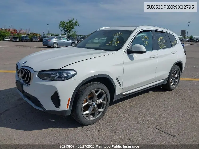 2024 BMW X3 30I VIN: 5UX53DP0XR9X02795 Lot: 20213907
