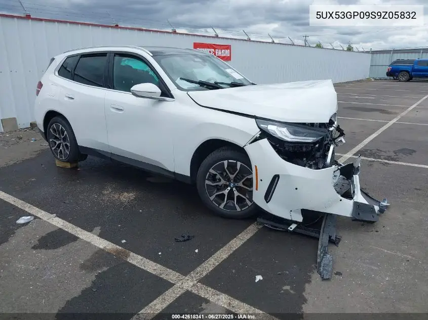 2025 BMW X3 30 xDrive VIN: 5UX53GP09S9Z05832 Lot: 42618341