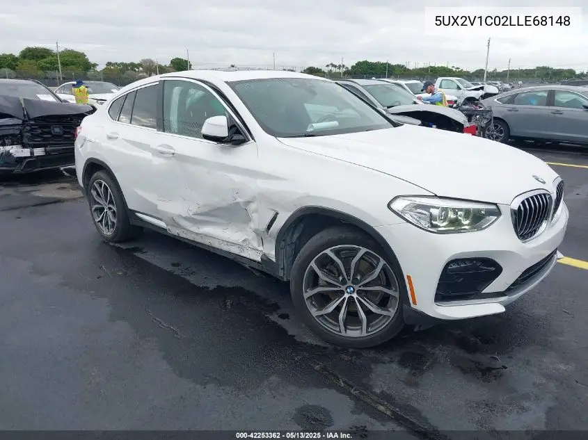 2020 BMW X4 xDrive30I VIN: 5UX2V1C02LLE68148 Lot: 42253362