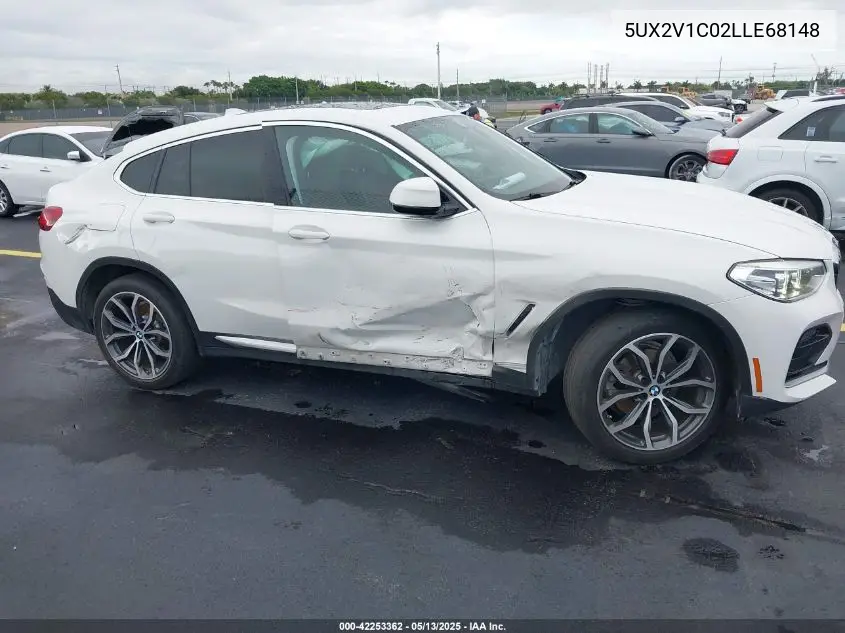 2020 BMW X4 xDrive30I VIN: 5UX2V1C02LLE68148 Lot: 42253362