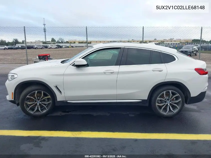 2020 BMW X4 xDrive30I VIN: 5UX2V1C02LLE68148 Lot: 42253362