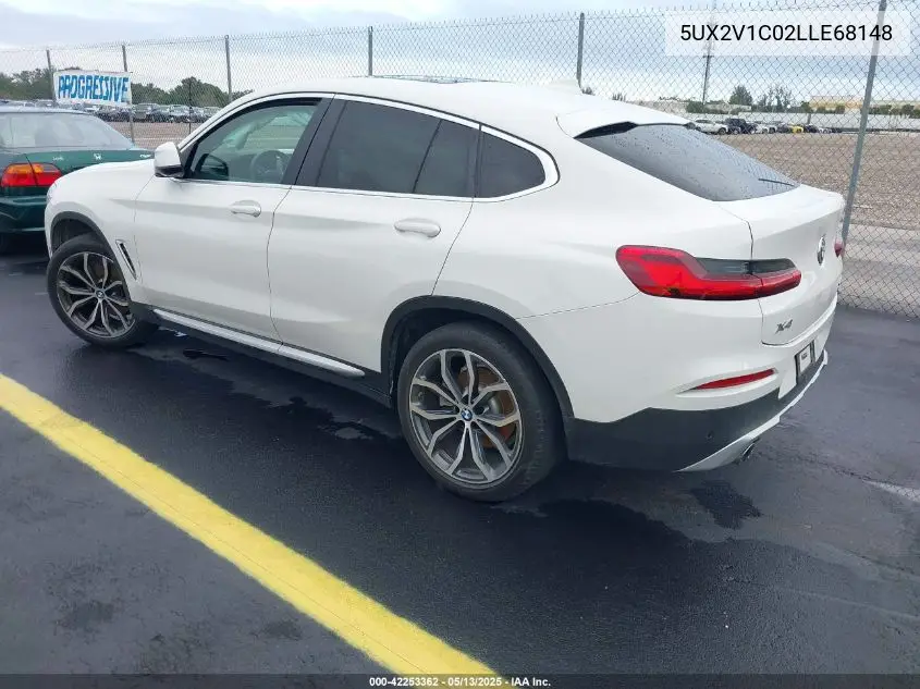 2020 BMW X4 xDrive30I VIN: 5UX2V1C02LLE68148 Lot: 42253362