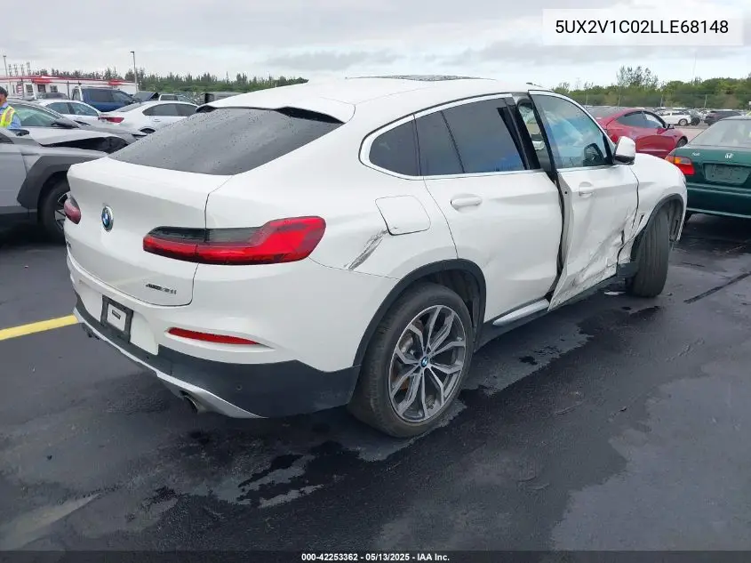 2020 BMW X4 xDrive30I VIN: 5UX2V1C02LLE68148 Lot: 42253362