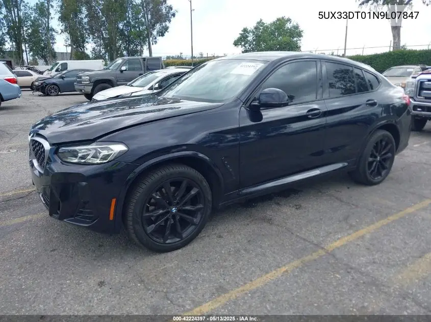 2022 BMW X4 xDrive30I VIN: 5UX33DT01N9L07847 Lot: 42224397