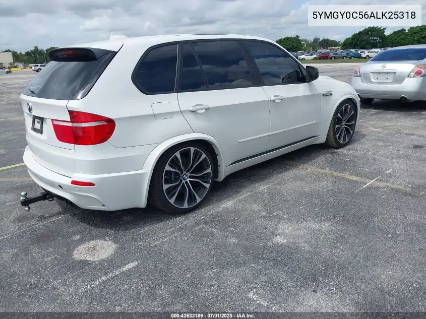 2010 BMW X5 M VIN: 5YMGY0C56ALK25318 Lot: 42633189