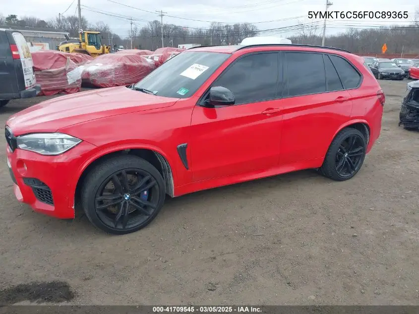 2015 BMW X5 M VIN: 5YMKT6C56F0C89365 Lot: 41709545