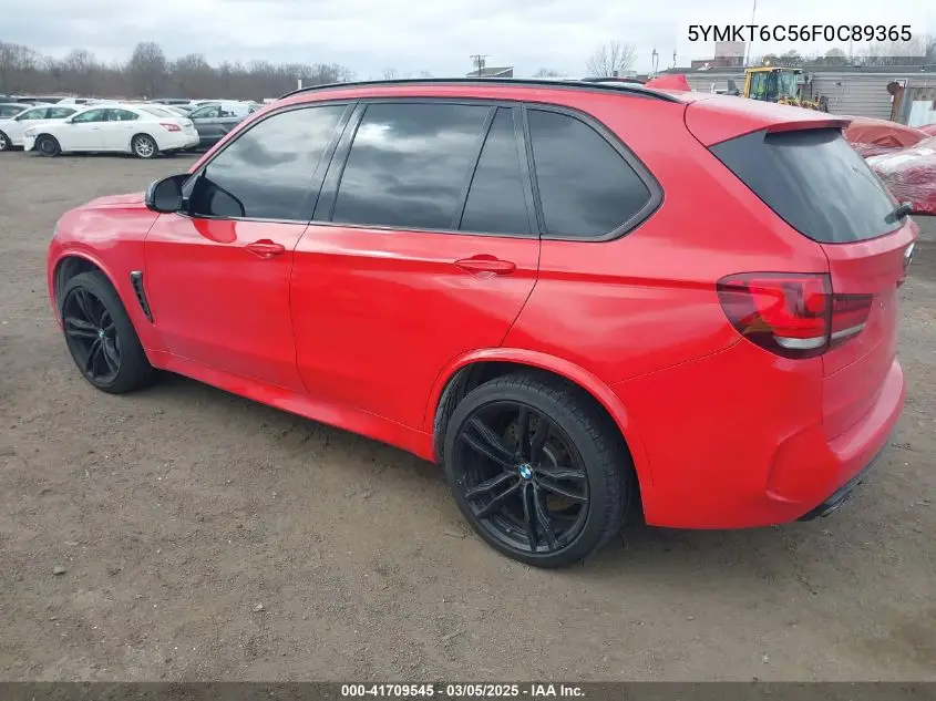 2015 BMW X5 M VIN: 5YMKT6C56F0C89365 Lot: 41709545