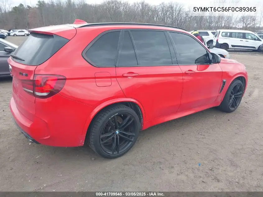 2015 BMW X5 M VIN: 5YMKT6C56F0C89365 Lot: 41709545