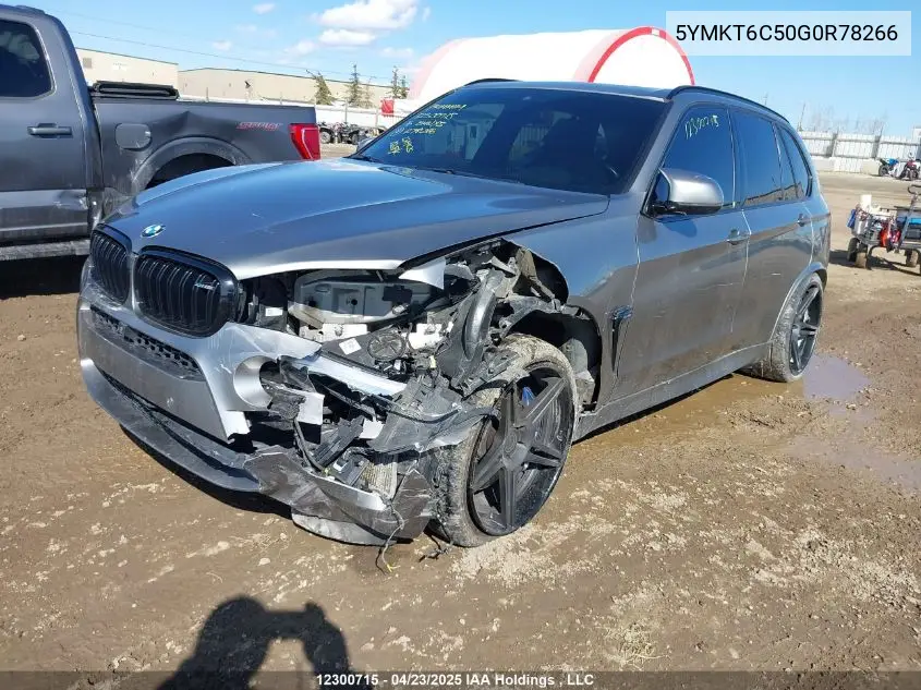 2016 BMW X5 M VIN: 5YMKT6C50G0R78266 Lot: 12300715