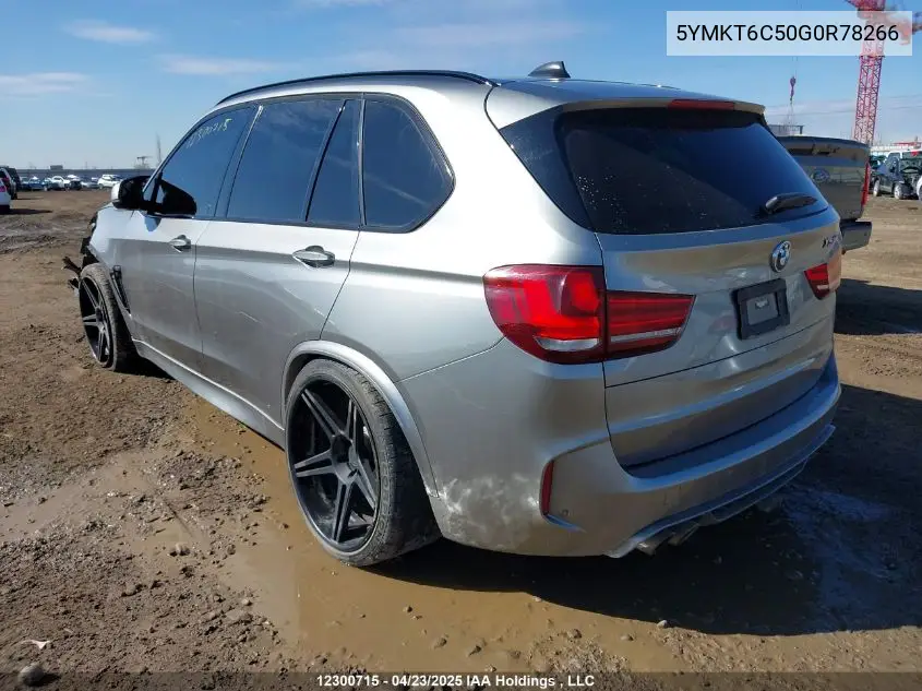 2016 BMW X5 M VIN: 5YMKT6C50G0R78266 Lot: 12300715