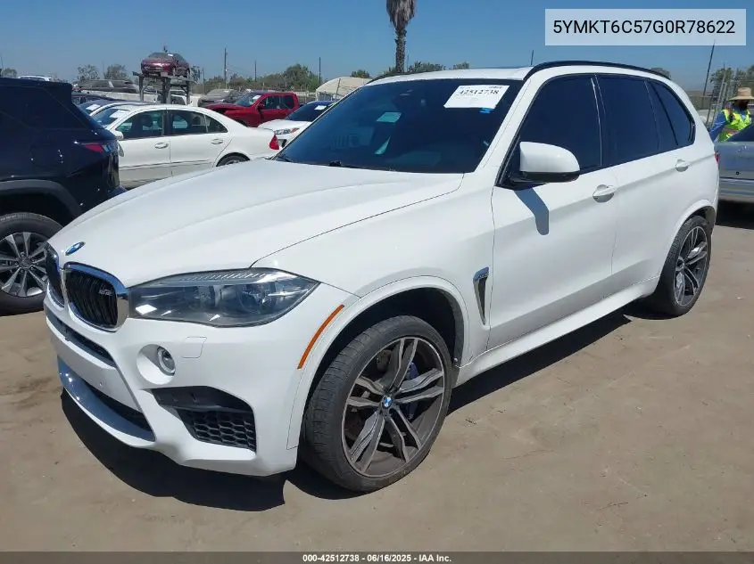 2016 BMW X5 M VIN: 5YMKT6C57G0R78622 Lot: 42512738