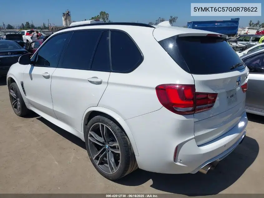 2016 BMW X5 M VIN: 5YMKT6C57G0R78622 Lot: 42512738
