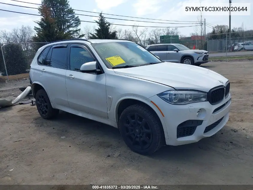 2017 BMW X5 M VIN: 5YMKT6C3XH0X20644 Lot: 41835372