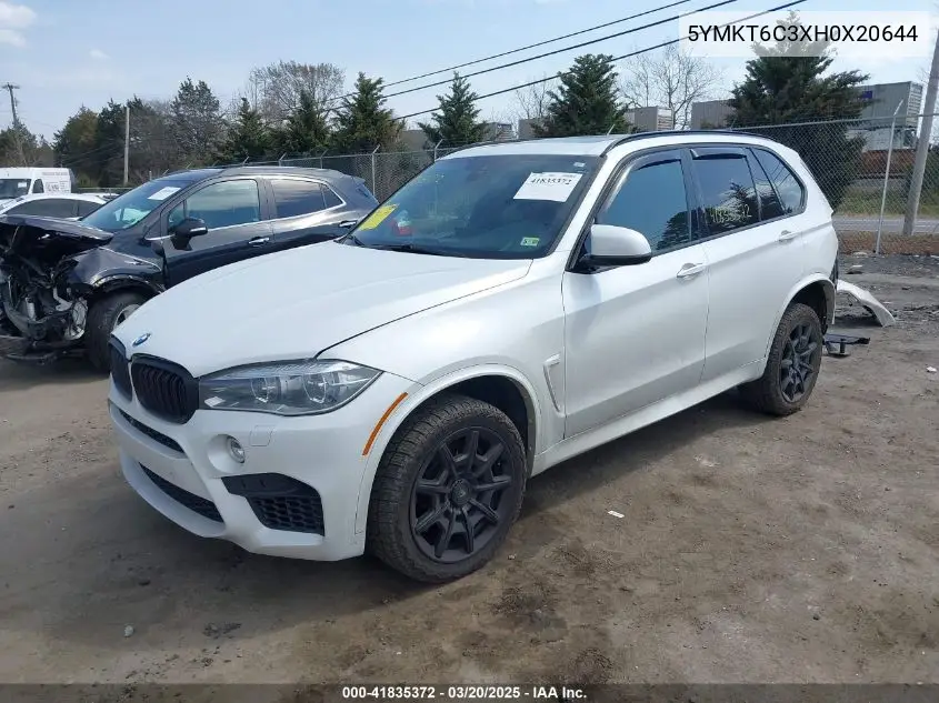 2017 BMW X5 M VIN: 5YMKT6C3XH0X20644 Lot: 41835372