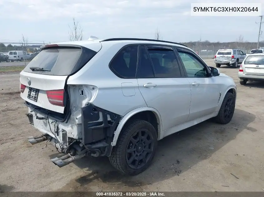 2017 BMW X5 M VIN: 5YMKT6C3XH0X20644 Lot: 41835372