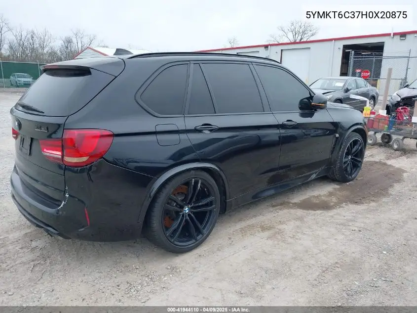 2017 BMW X5 M VIN: 5YMKT6C37H0X20875 Lot: 41944110