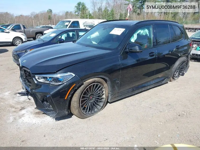 2021 BMW X5 M VIN: 5YMJU0C08M9F36288 Lot: 42130767