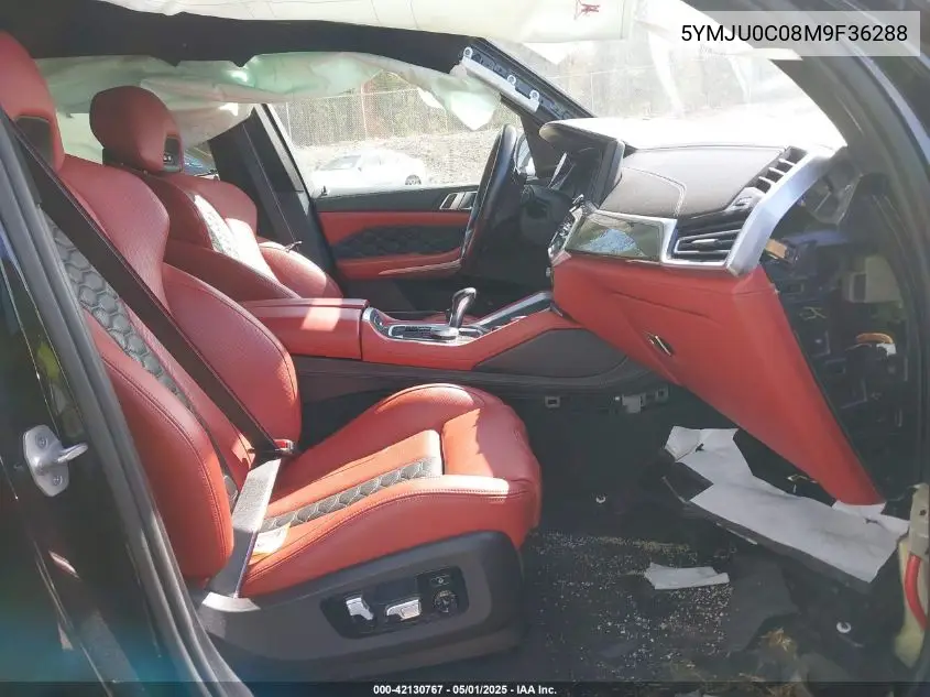 2021 BMW X5 M VIN: 5YMJU0C08M9F36288 Lot: 42130767