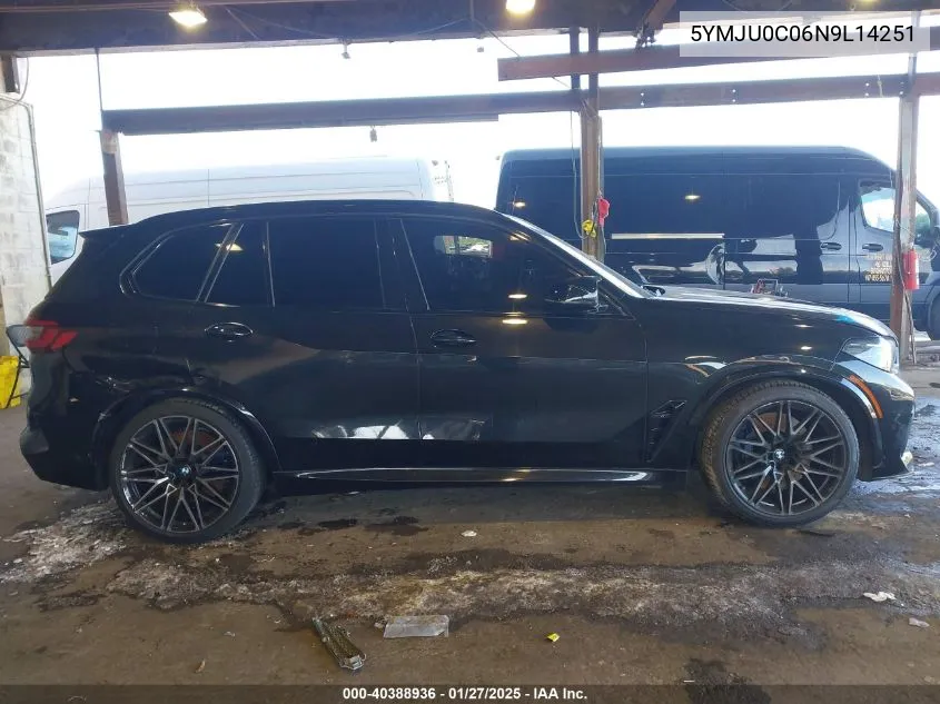 2022 BMW X5 M VIN: 5YMJU0C06N9L14251 Lot: 40388936