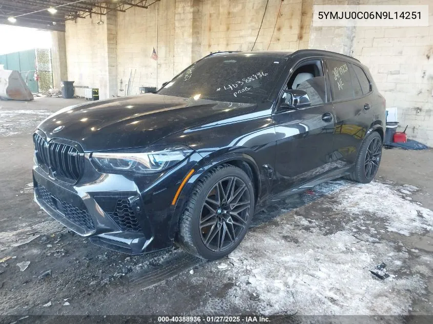 2022 BMW X5 M VIN: 5YMJU0C06N9L14251 Lot: 40388936