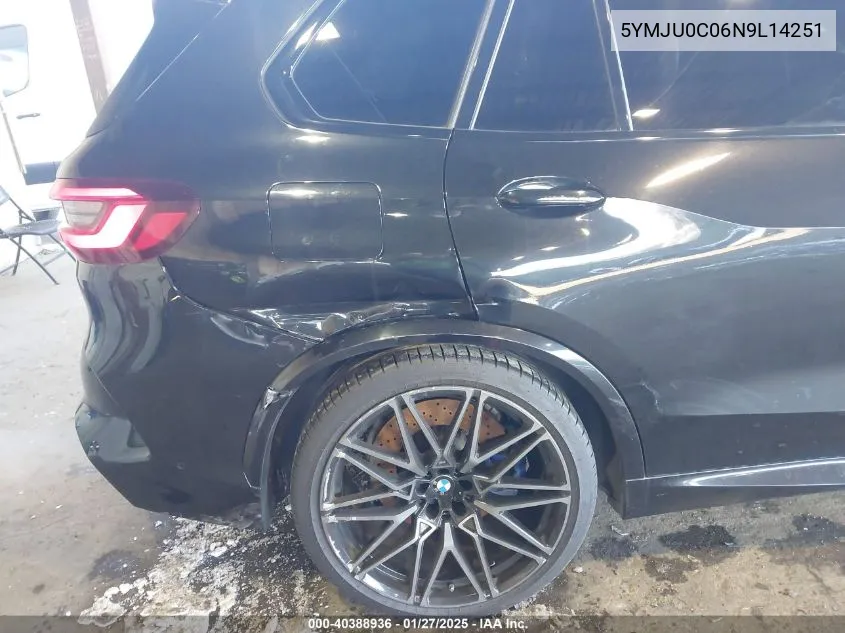 2022 BMW X5 M VIN: 5YMJU0C06N9L14251 Lot: 40388936